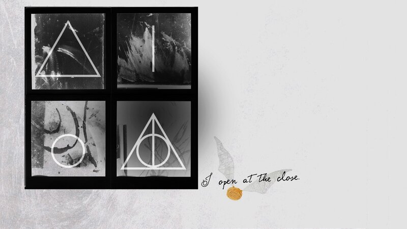 Four-panel Image with Symbols
