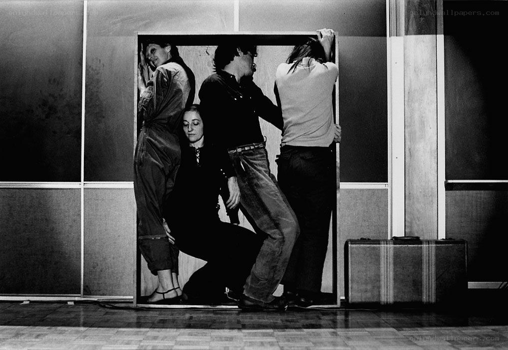 Four people in a performance
