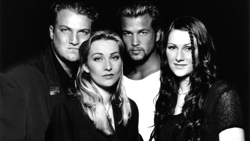 Four People in Black and White — Serious