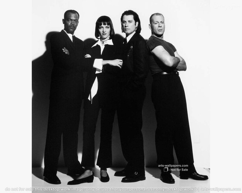 four people in black and white