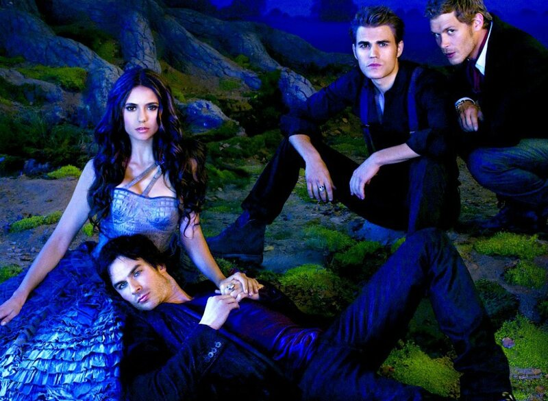 Four People in Dark Clothing — Blue