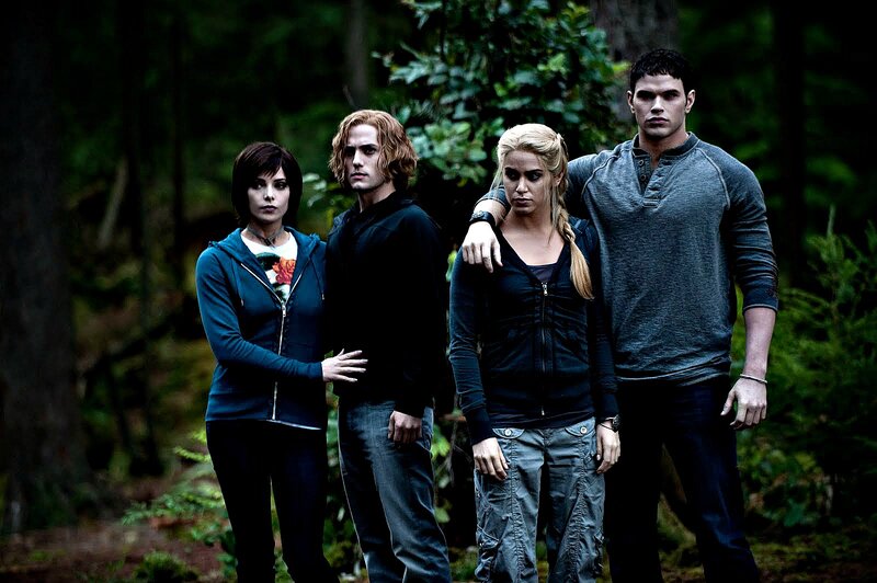 Four People in Forest — Green