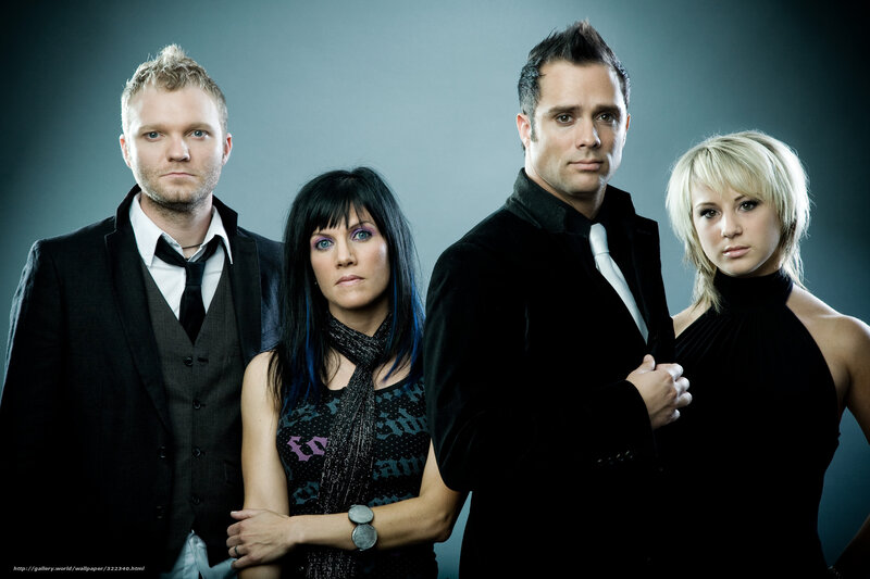 Four People in Formal Wear — Black, Serious