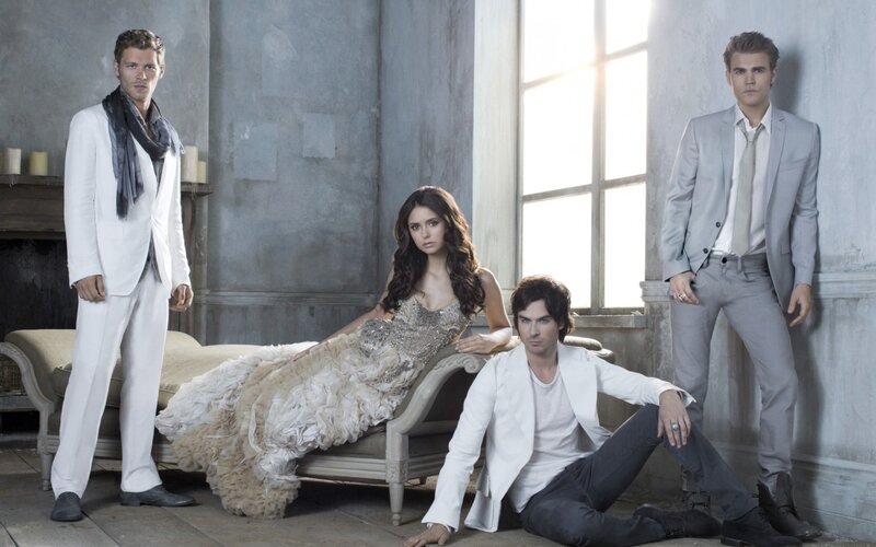 Four People in Formal Wear — White, Dramatic