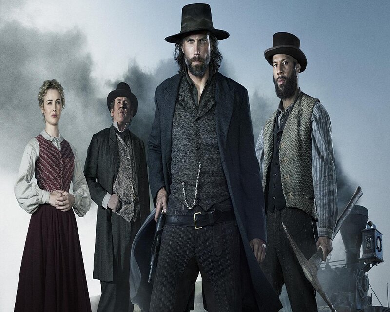 Four People in Period Clothing — Gray