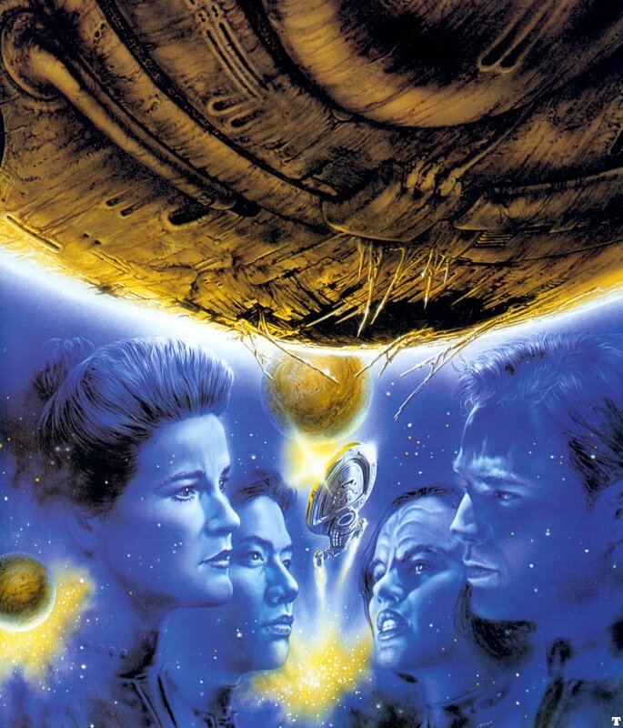 Four People in Space — Blue