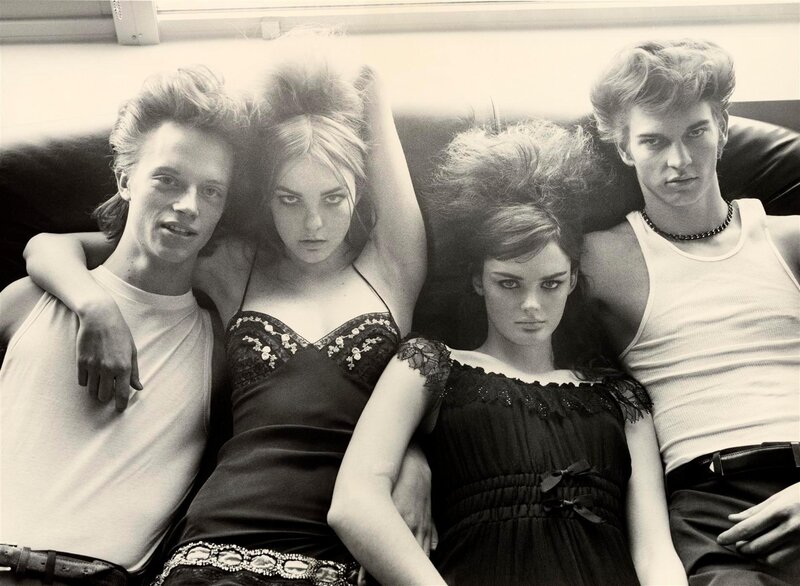 Four people on a couch