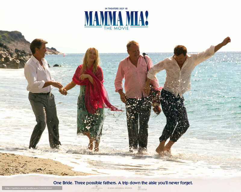 Four People on Beach — Blue, Joyful