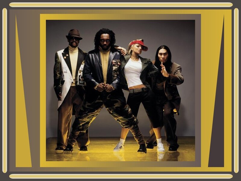 Four People Posing — Black, Confident, Photograph, Sunglasses, Camouflage Pants