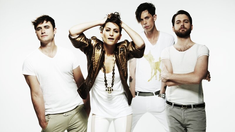 Four People Posing — White, Neutral