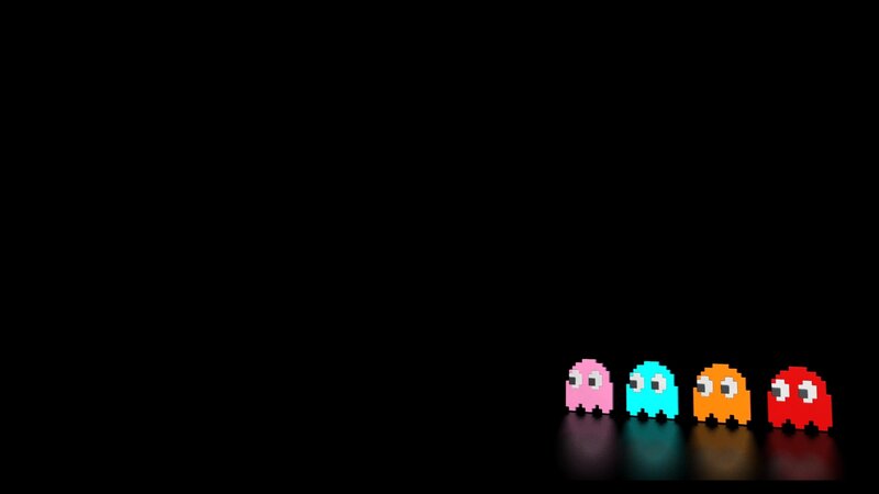 Four Pixel Ghosts — Black, Dark