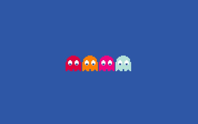 Four Pixel Ghosts — Blue
