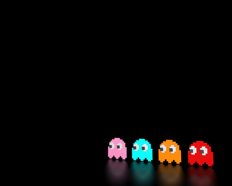 Four Pixel Ghosts — Pink, Playful