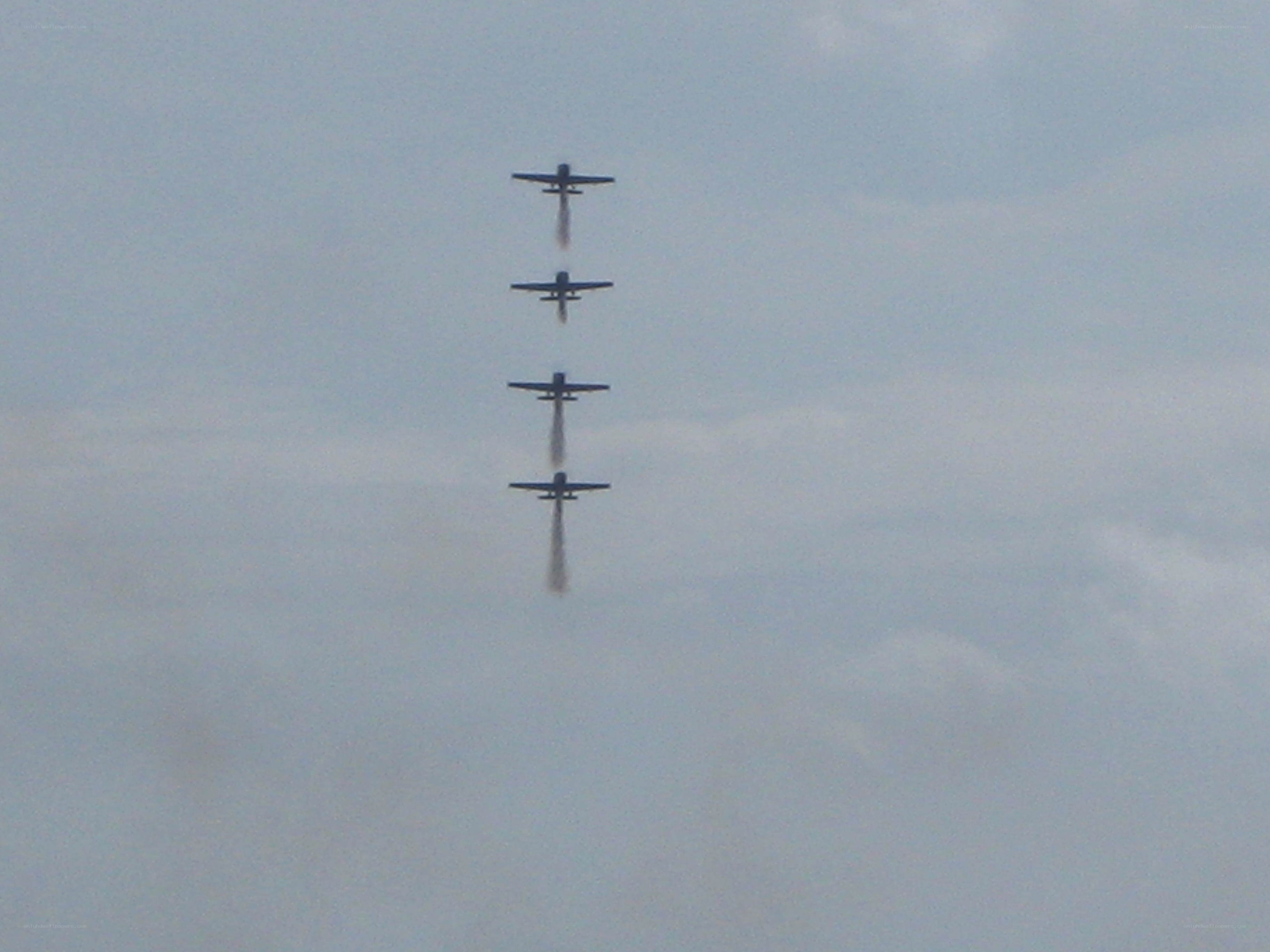 four planes in formation