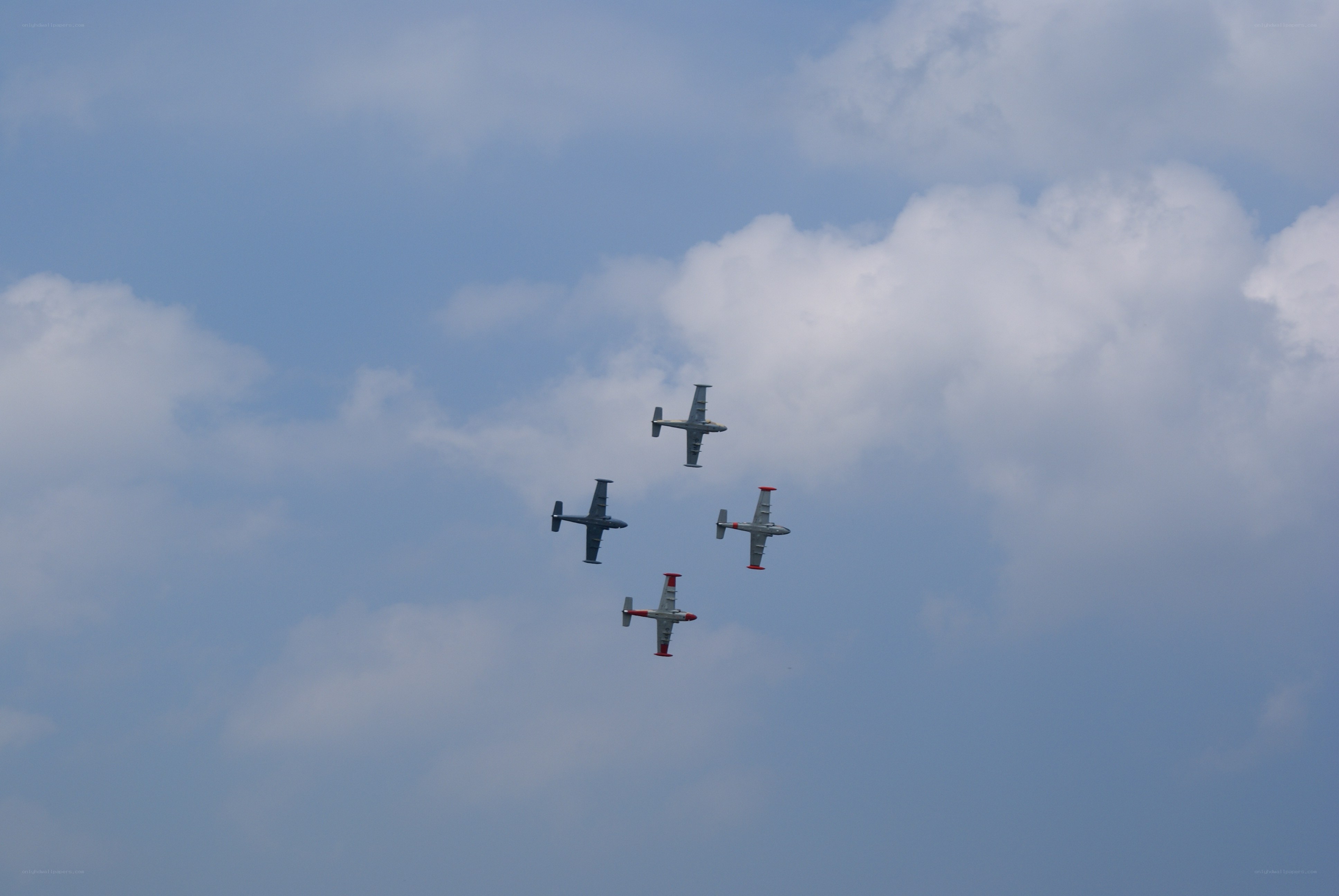 four planes in formation