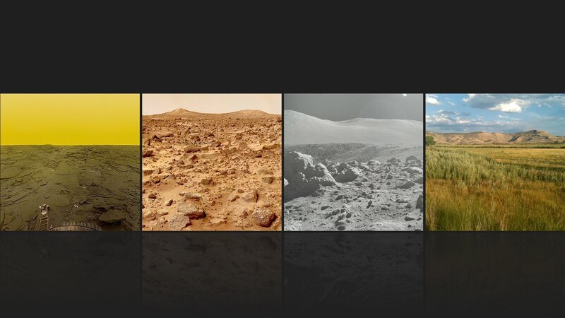 Four Planetary Surfaces — Yellow