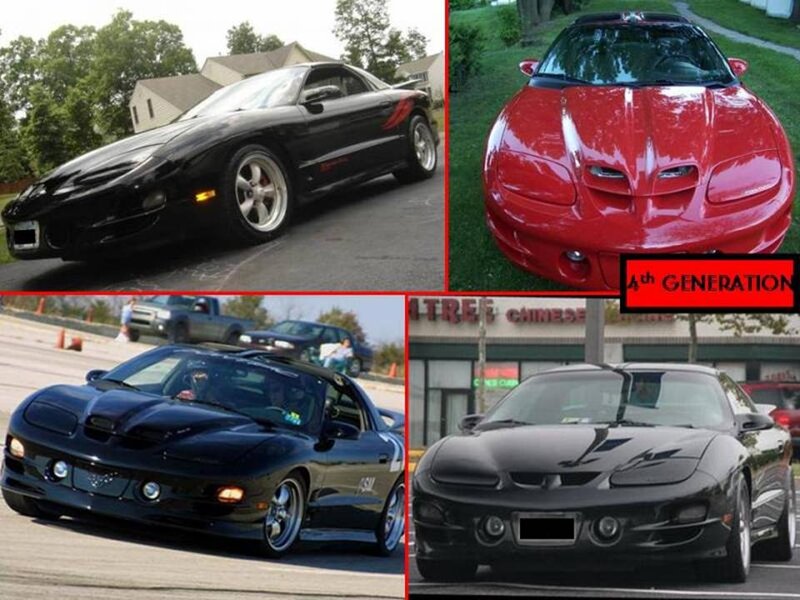 Four Pontiac Firebirds