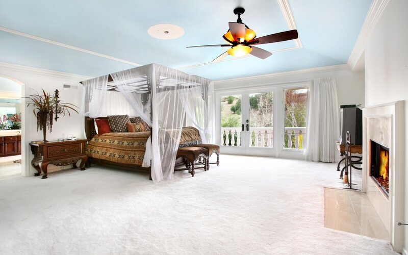 Four-poster Bed in Bedroom — White, Serene, Afternoon