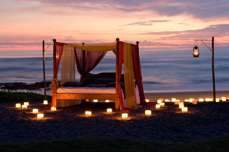 Four-poster Bed on Beach