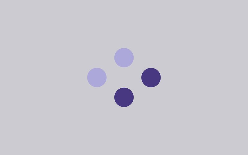 four purple circles on gray