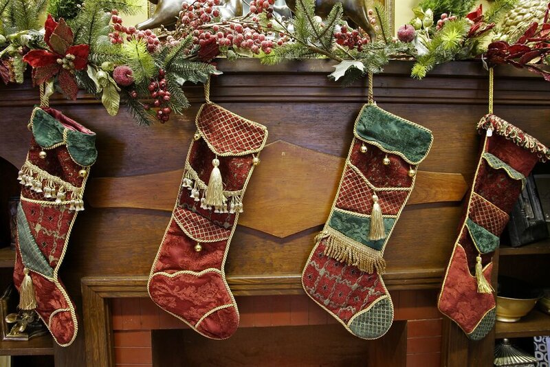 Four Red and Green Stockings