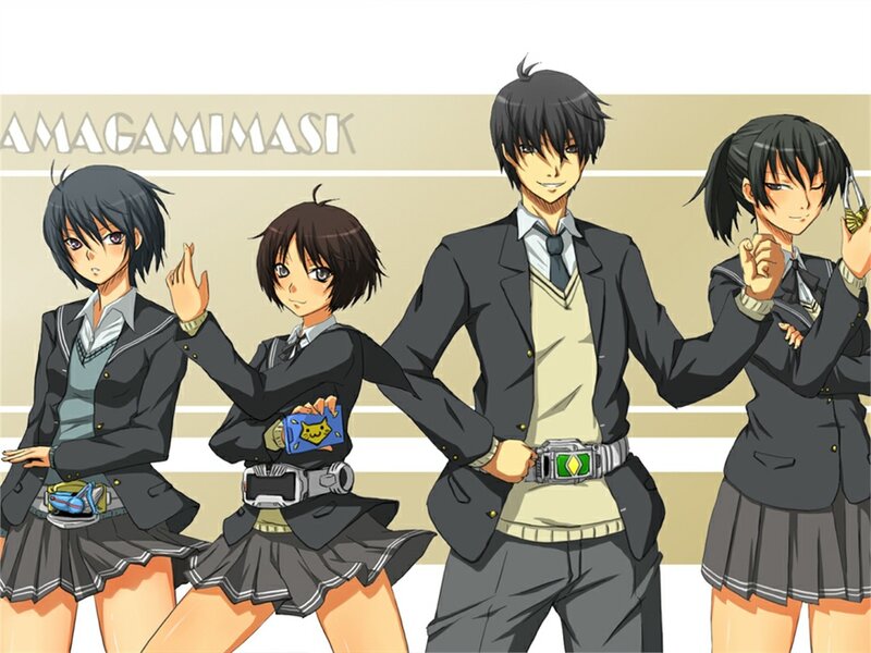 Four School Students — Gray
