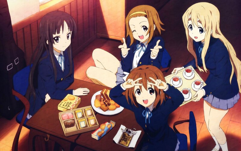 Four Schoolgirls at Table