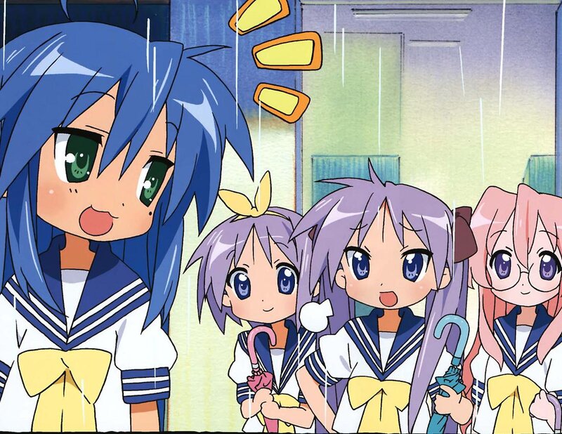 Four Schoolgirls in Rain