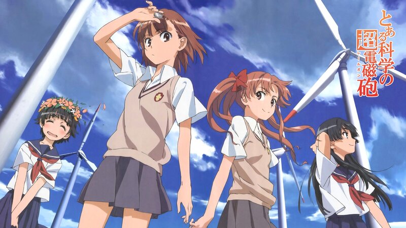 Four Schoolgirls in Uniform — Blue, Bright