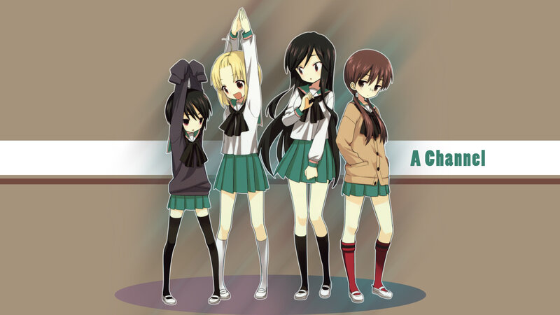 Four Schoolgirls in Uniforms — Brown, Neutral