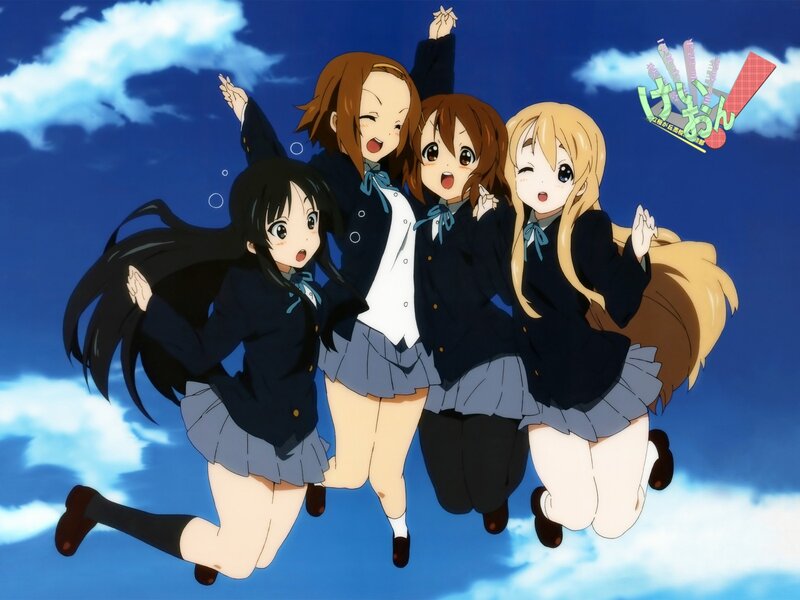 Four Schoolgirls Jumping
