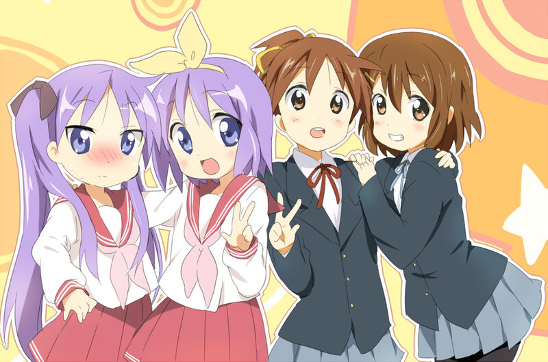 Four Schoolgirls Posing