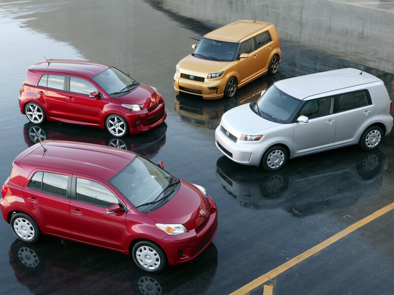 Four Scion XB Cars