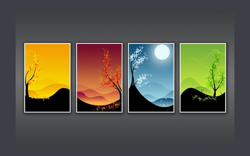 Four Season Landscapes — Yellow
