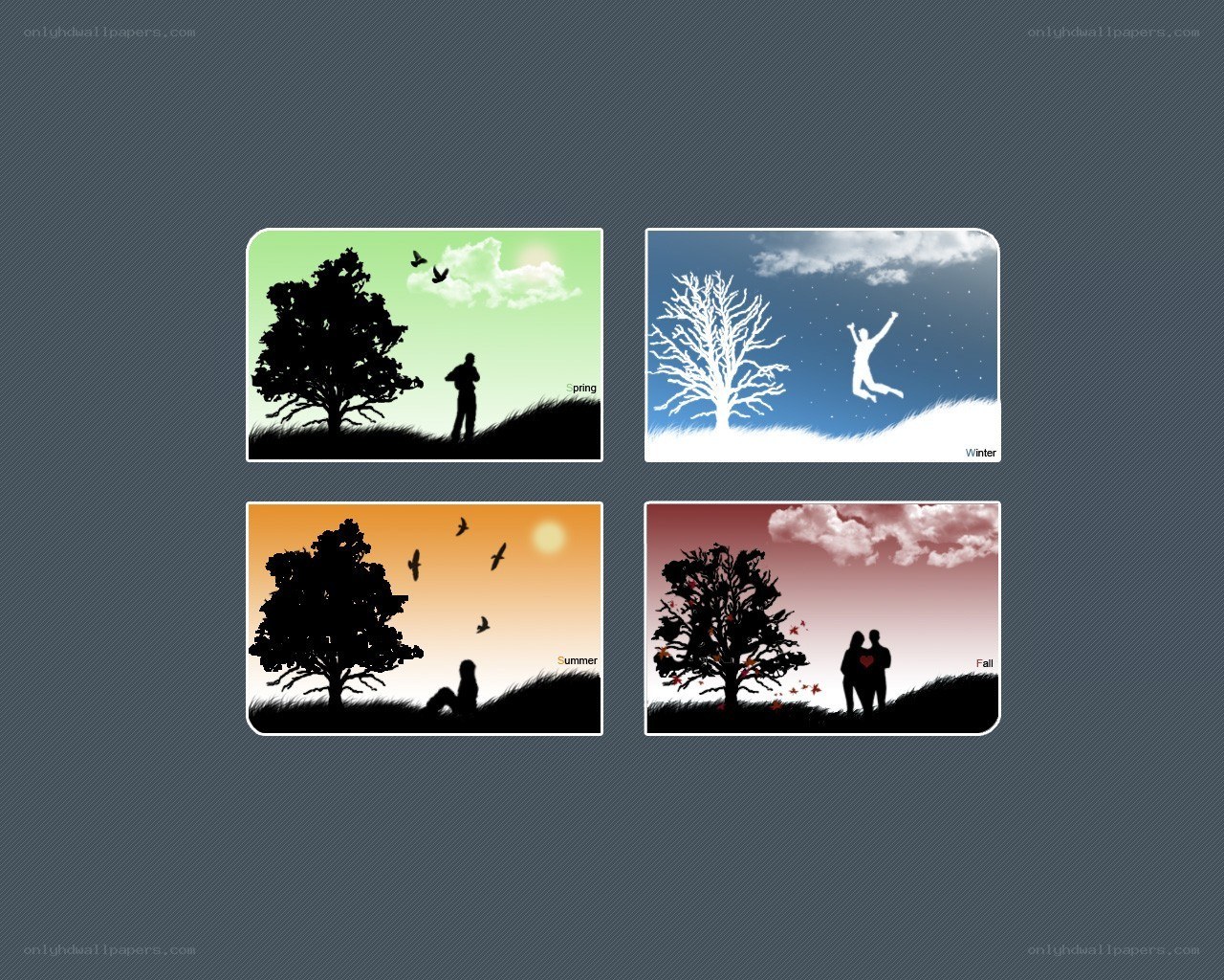 Four seasons illustration