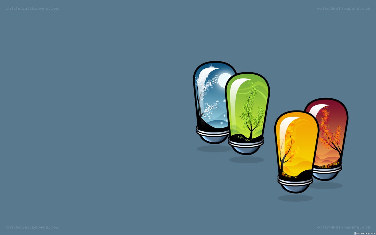 Four seasons in light bulbs
