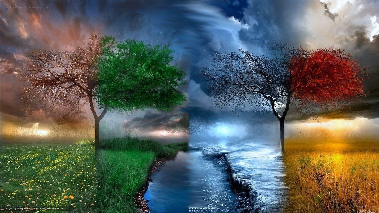 Four seasons landscape