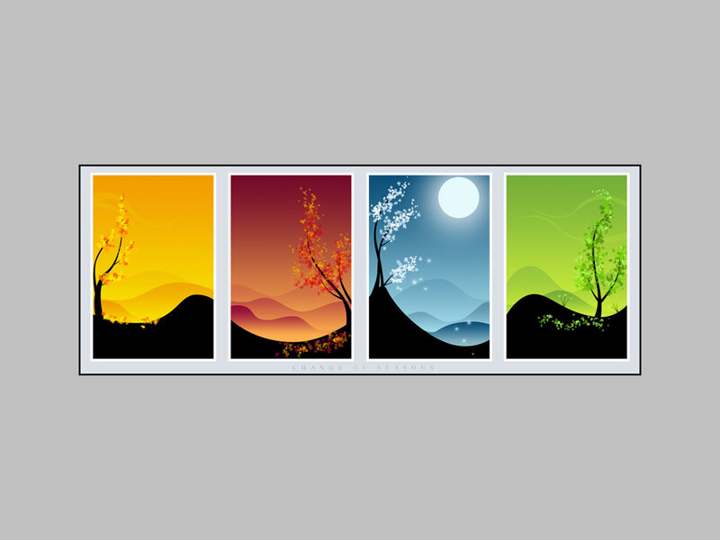 Four Seasons Landscape Art