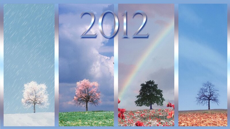 Four Seasons Landscape — Blue, Serene