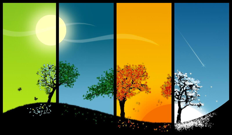 Four Seasons Landscape — Green