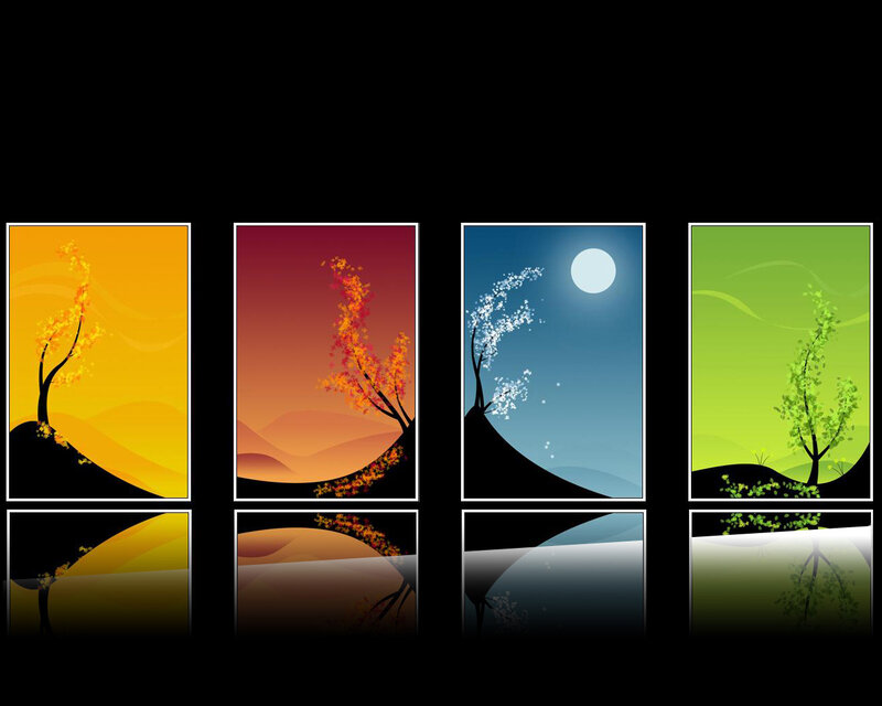 Four Seasons Landscape — Yellow
