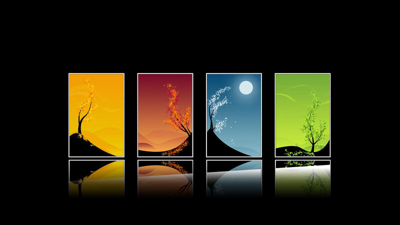 Four Seasons Landscapes — Yellow, Serene