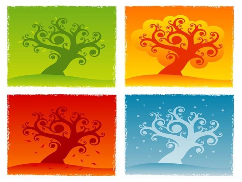 Four seasons tree art