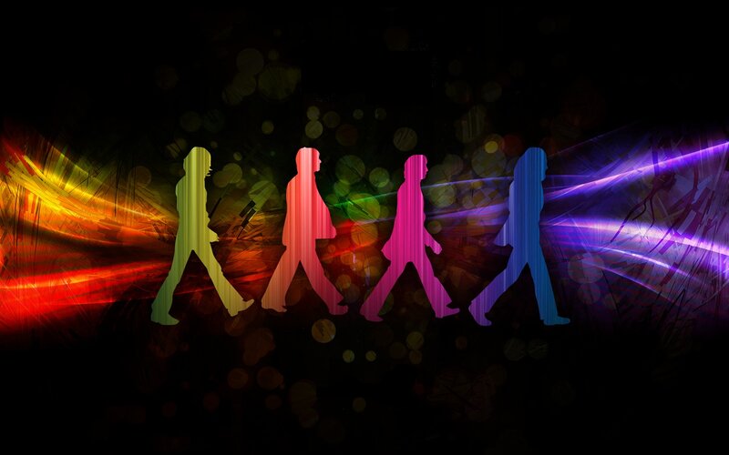 Four Silhouetted Figures