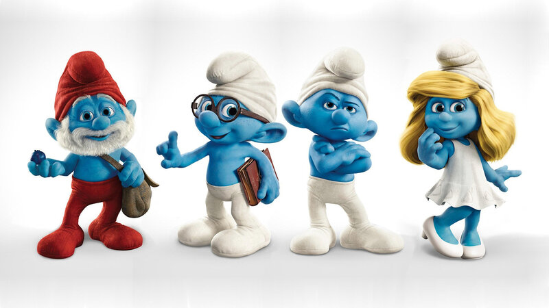 Four Smurfs Standing