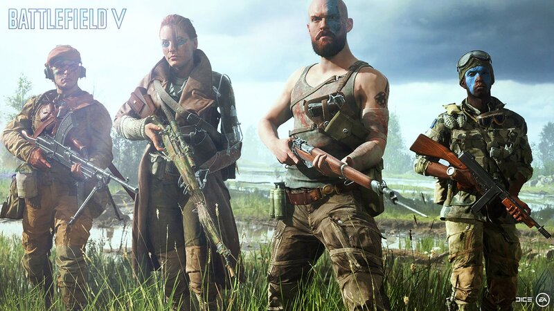 Four Soldiers in Field — Green