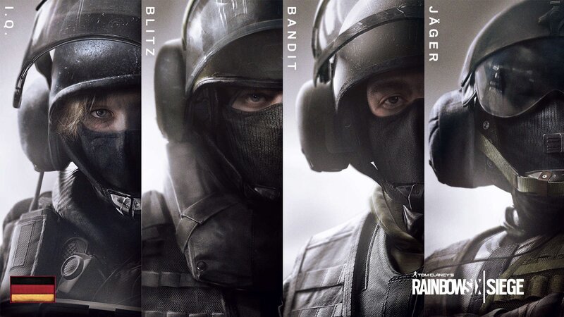 Four Soldiers in Tactical Gear — Black