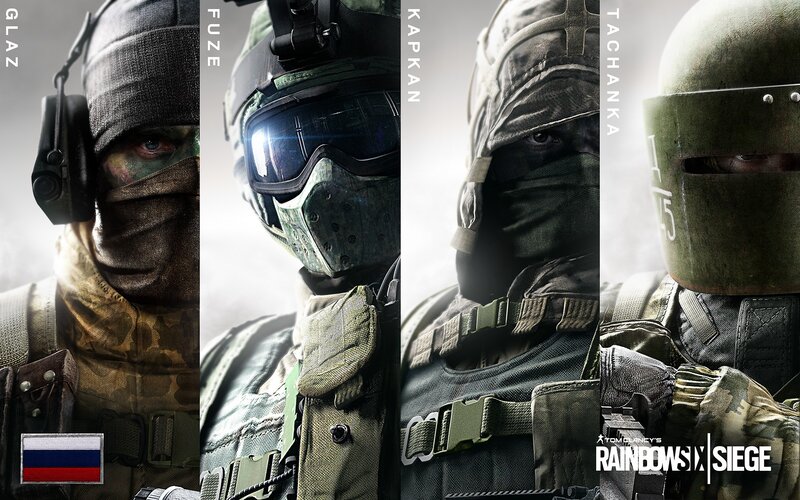 Four Soldiers in Tactical Gear — Green