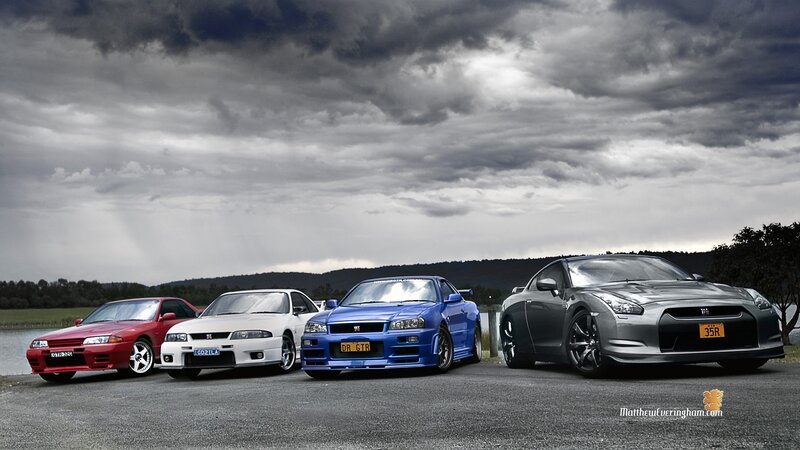 Four Sports Cars — Gray