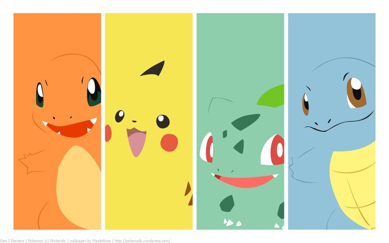 Four Starter Pokémon — Orange